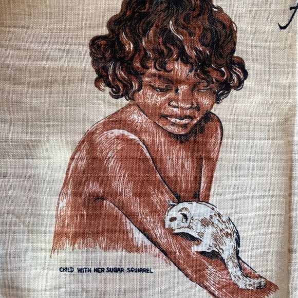 Linen New Handpainted towel wall hanging 18” x 31” - Picture 13 of 16